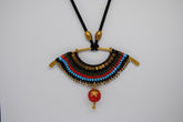 Handmade long necklace and matching earrings