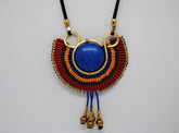 Handmade long necklace and matching earrings