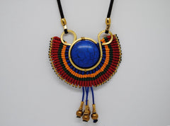 Handmade long necklace and matching earrings