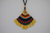 Handmade long necklace and matching earrings