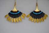Handmade long necklace and matching earrings