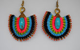Handmade long necklace and matching earrings