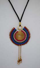 Handmade long necklace and matching earrings