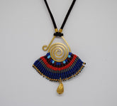 Handmade long necklace and matching earrings