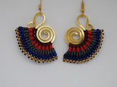 Handmade long necklace and matching earrings