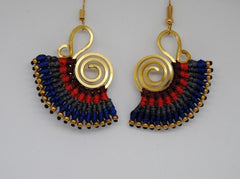 Handmade long necklace and matching earrings