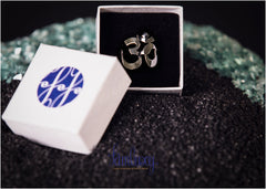 Adjustable Handmade Silver OM Ring