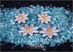 Flower Pearl Gold Plated Earring