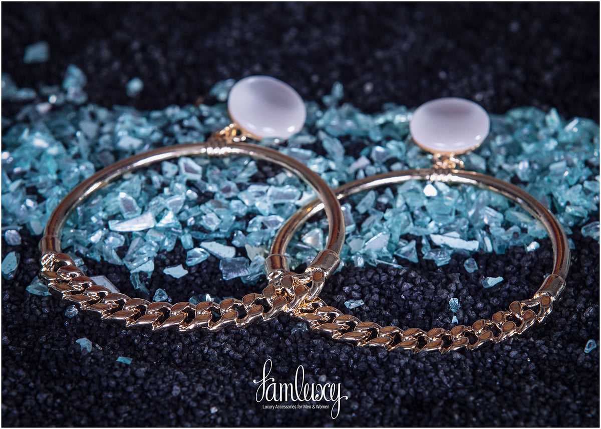 Gold Plated Chain Earring