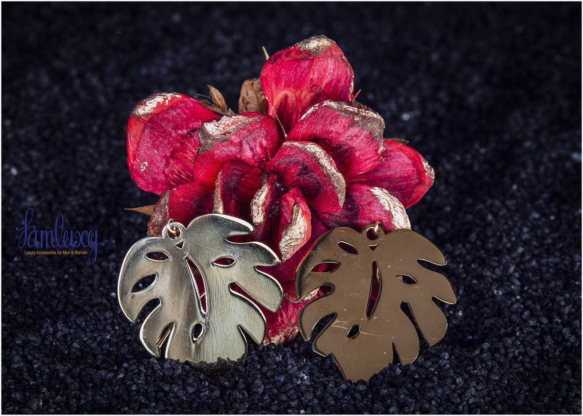 Gold Plated Leaf Earring
