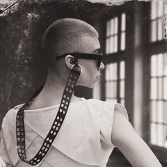 Leather eyewear retainer with creative design