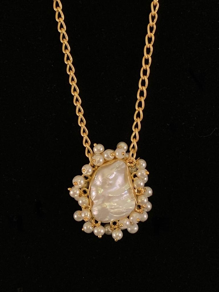 Lala Gold Pearl Necklace