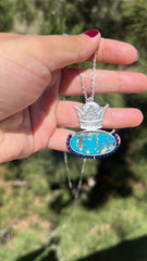 Silver Handmade Turquoise & Agate Stones Necklace