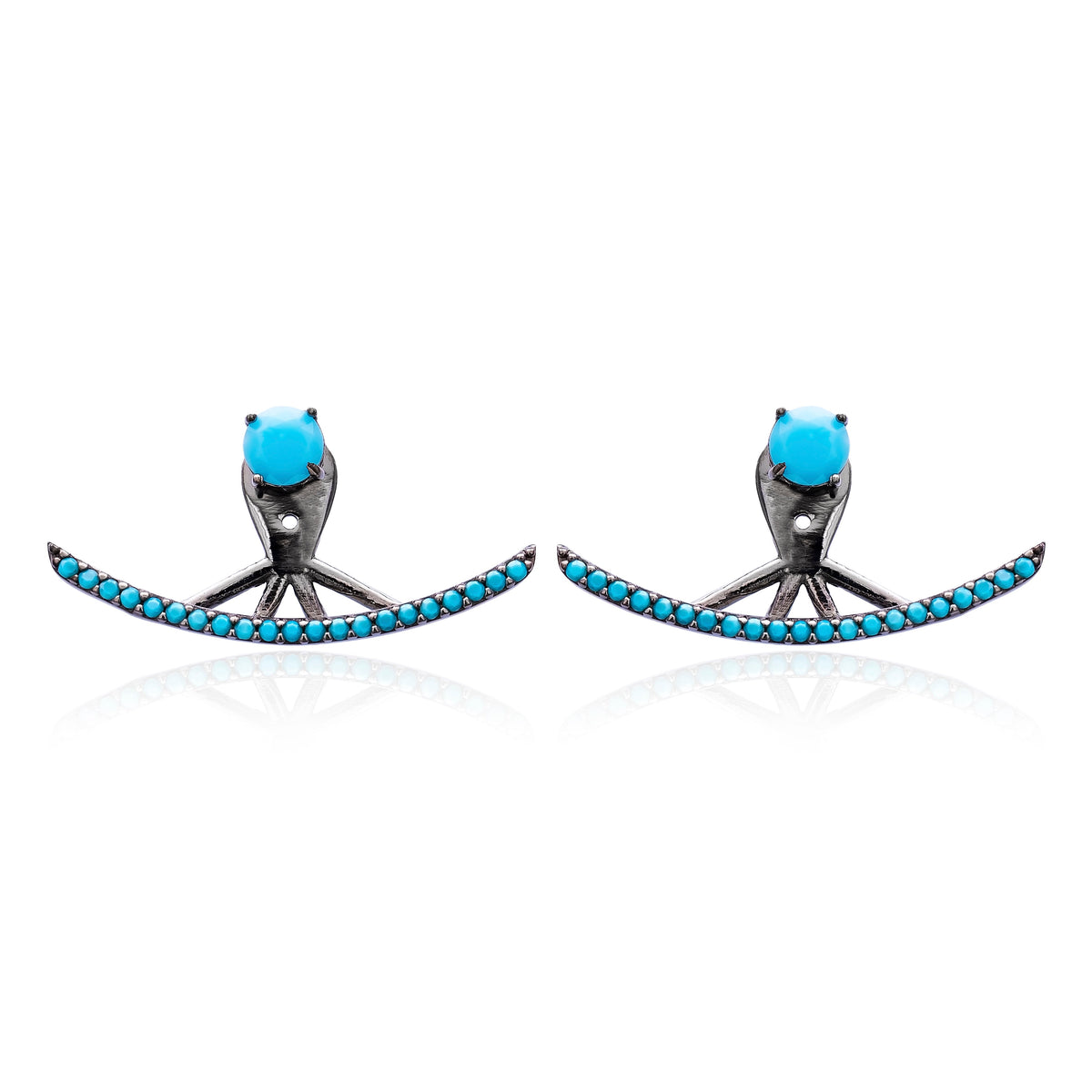 Minimalist Design Ear Jackets Turkish  Sterling Silver Earring
