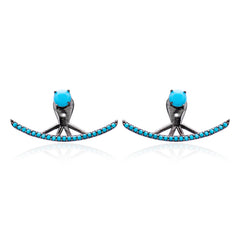 Minimalist Design Ear Jackets Turkish  Sterling Silver Earring