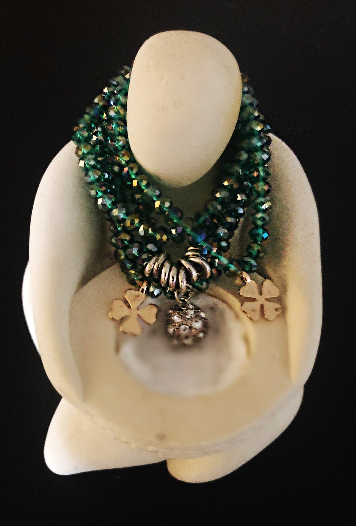 Green Funky Bracelet ,4 pieces