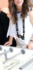 Leather eyewear retainer with creative design
