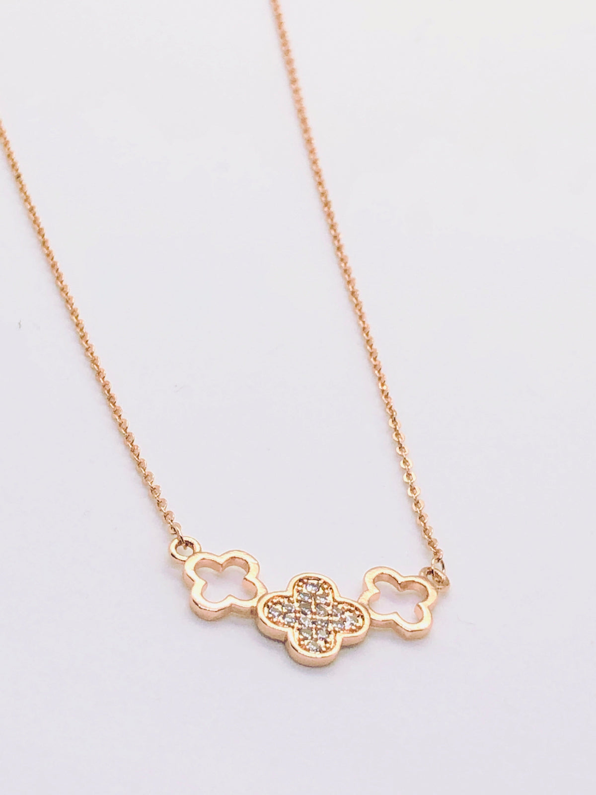 Rose Gold 3 Clover Necklace