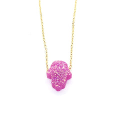 Light Pink Mini Hamsa Necklace