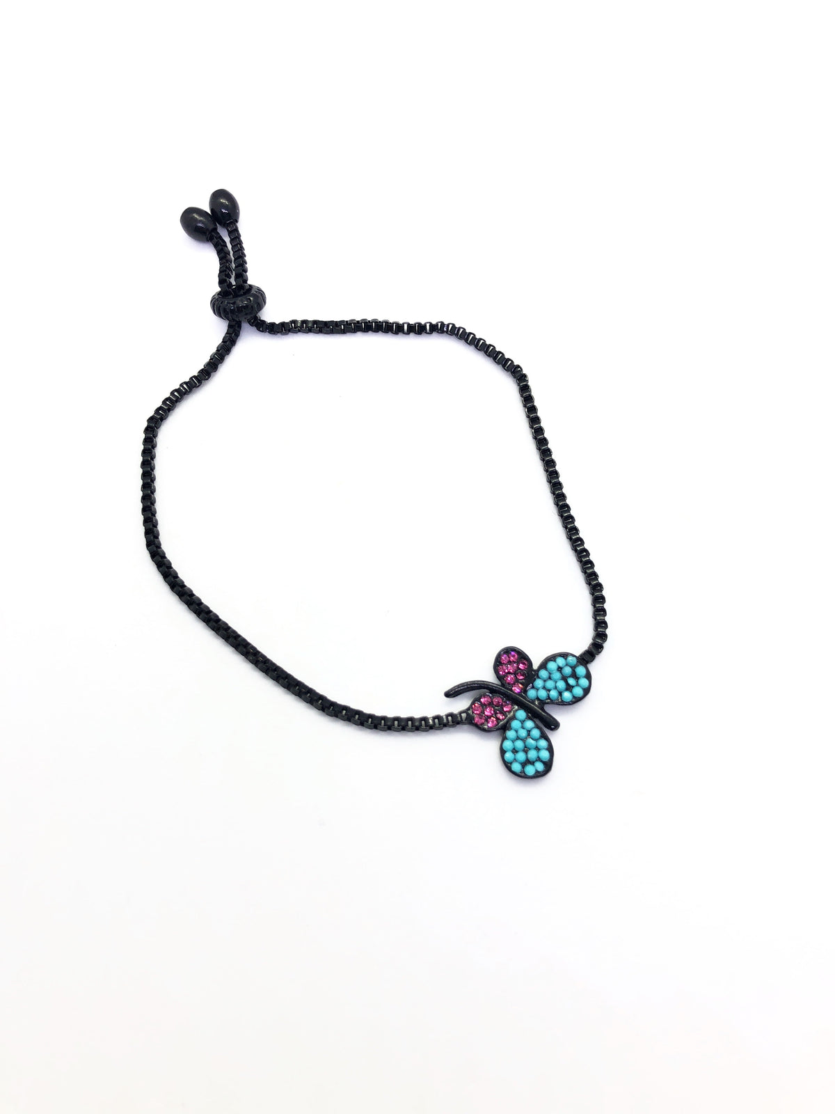 Black Band Butterfly with Light Blue and Pink Colours