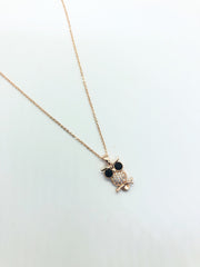Rose Gold Owl Necklace