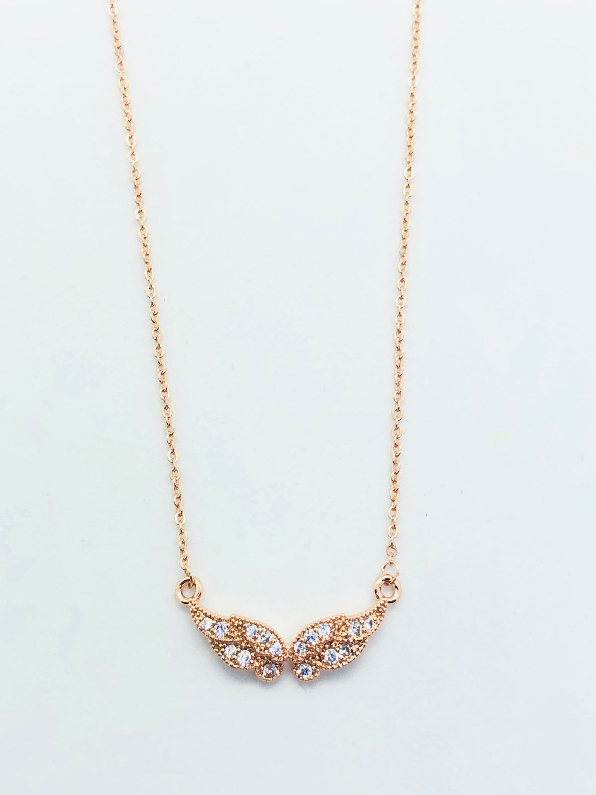 Rose Gold Mini Angel Wings Necklace