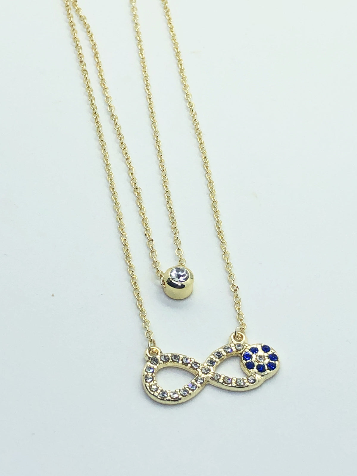 Gold Double Layer Infinity Necklace