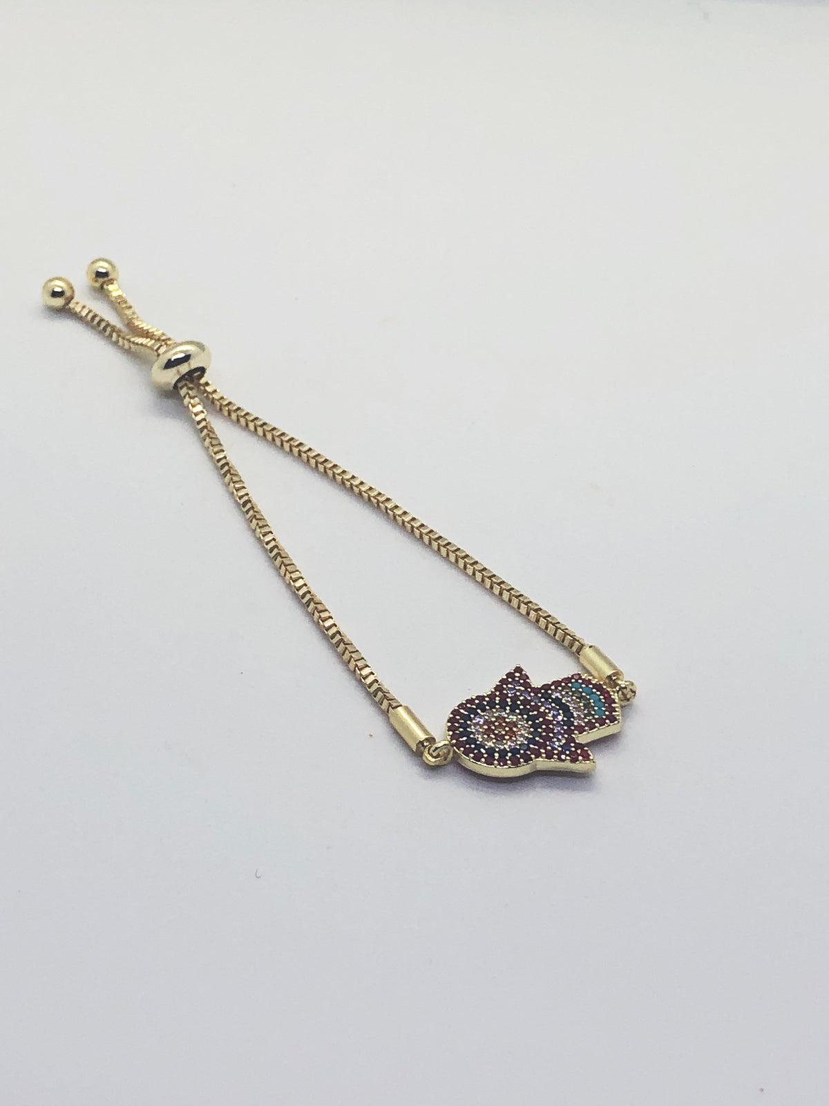 Gold Fitted Hamsa Bracelet