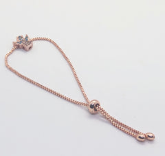 Rose Gold Angel Light Blue & White Bracelet