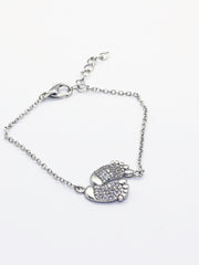 Silver Footprint Bracelet