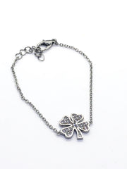 Silver Clover Bracelet