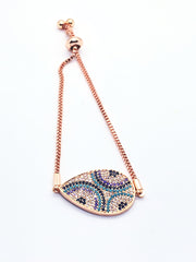 Rose Gold Raindrop Bracelet