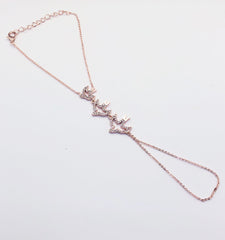 Rose Gold Hand Chain Bird Bracelet