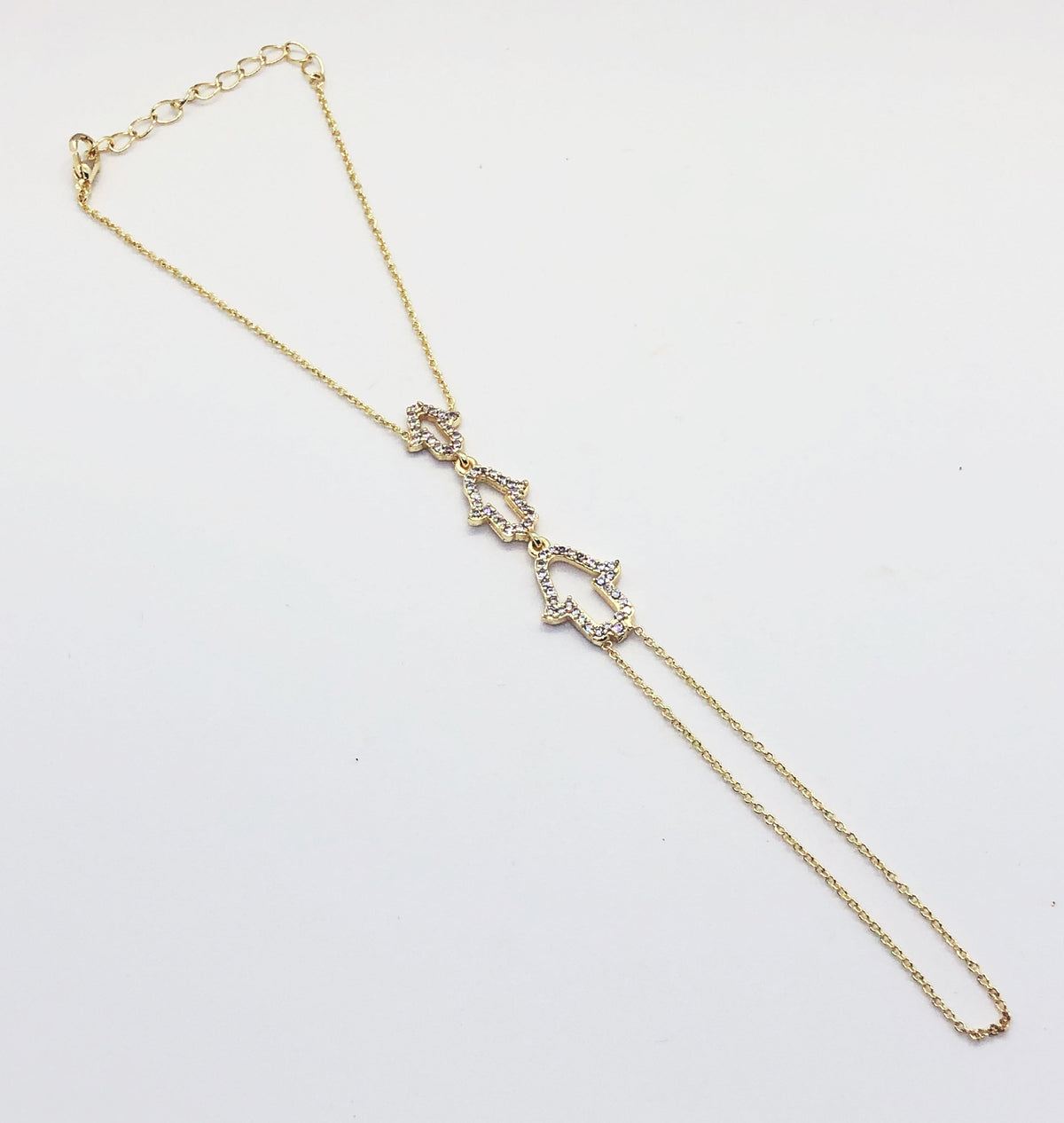 Gold Hand Chain Hamsa Bracelet