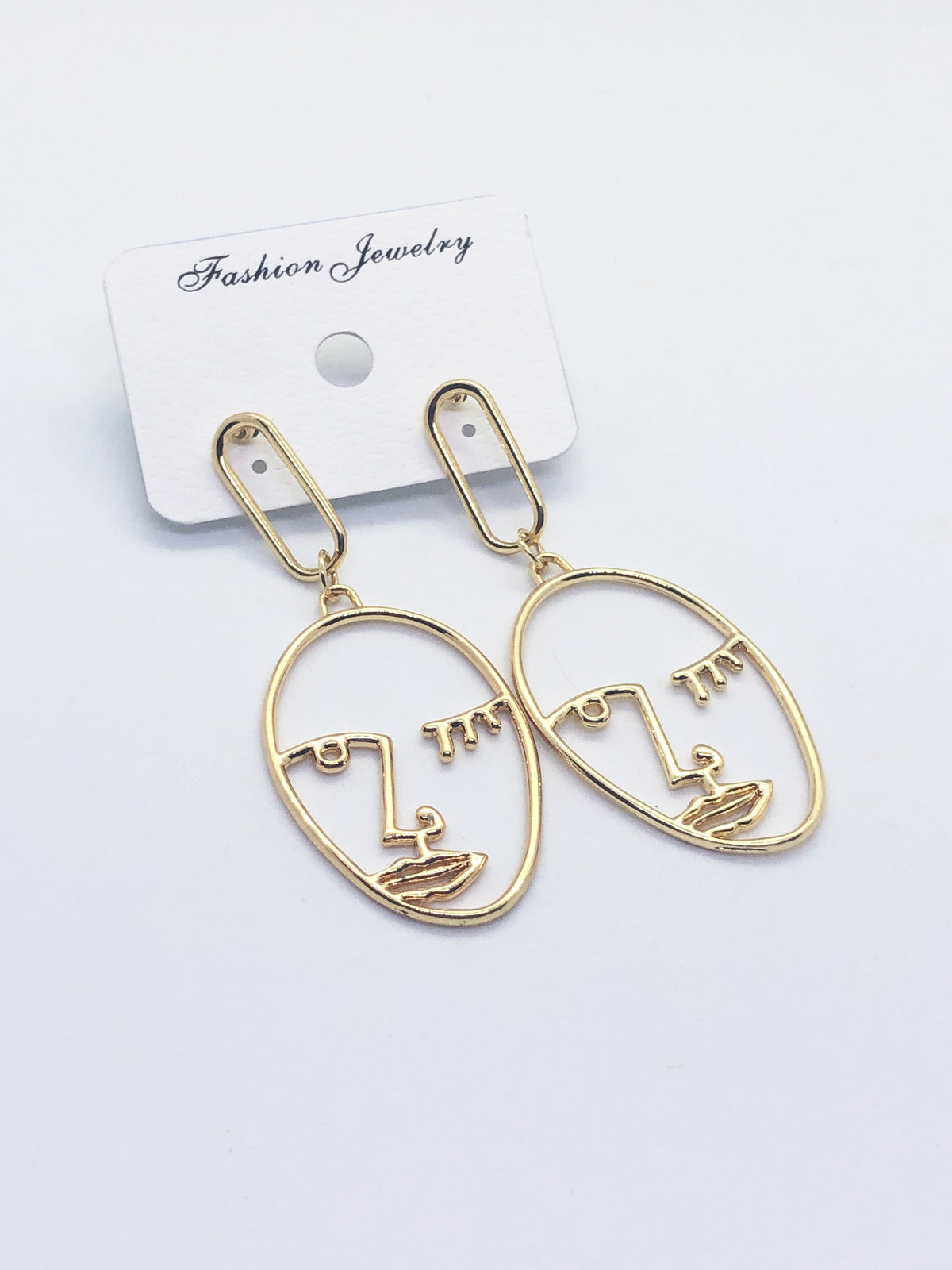 Gold Face Earrings