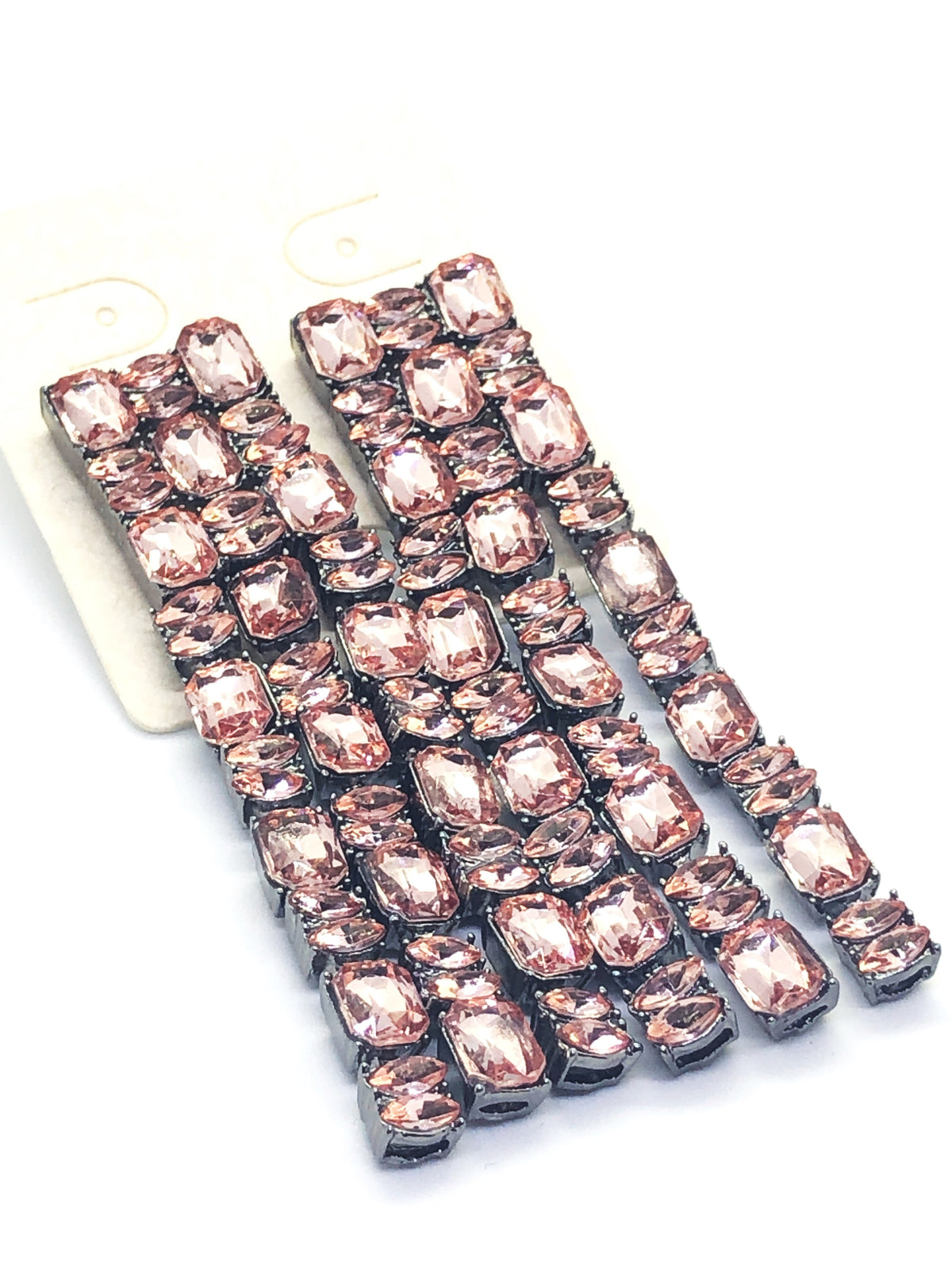 Pink Baguette Earrings