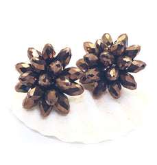 Bronze Flower Earrings