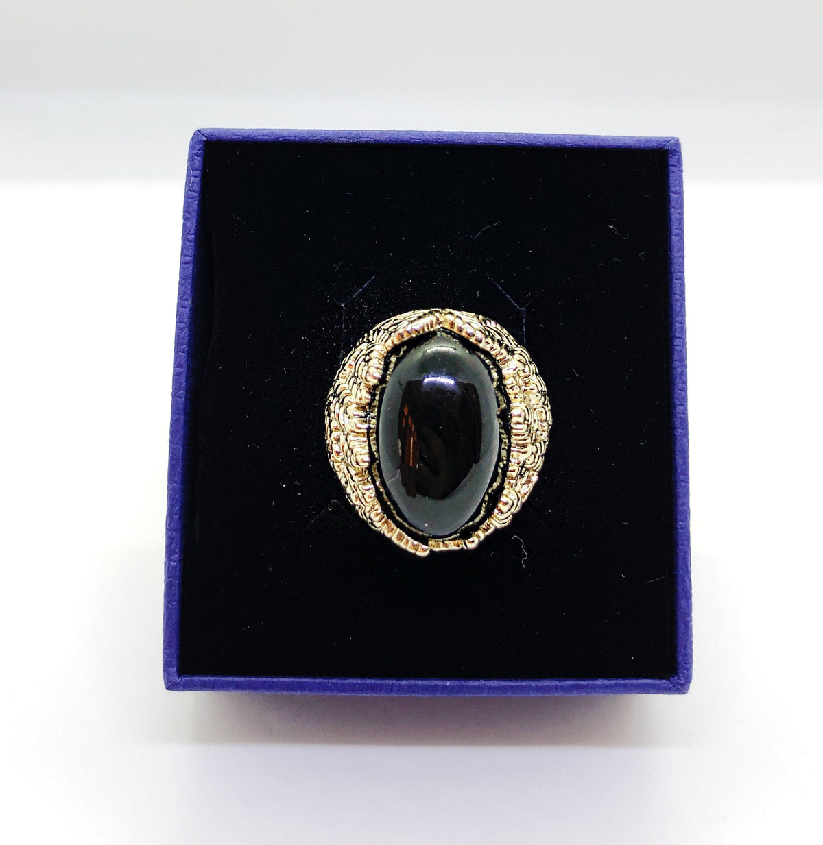 Gold Ring With Onyx Stone