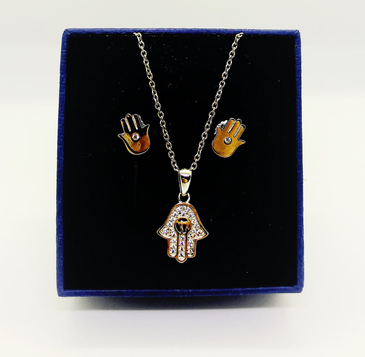 Sterling Silver Hamsa-Hand Set