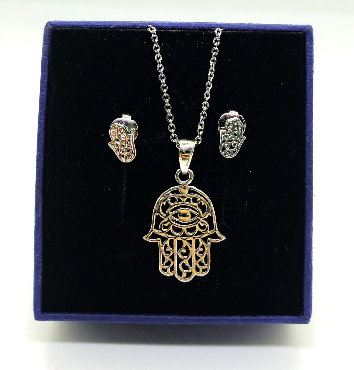 Sterling Silver Hamsa-Hand Set