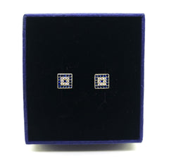 Sterling silver earrings with zirconia stones