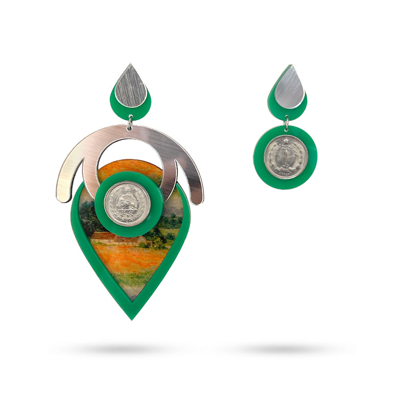 Green Bow Earrings