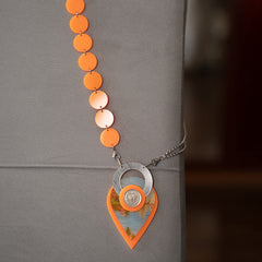 Orange Bow Necklace