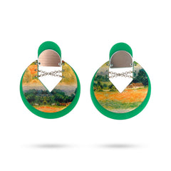 Green Cloud Earrings