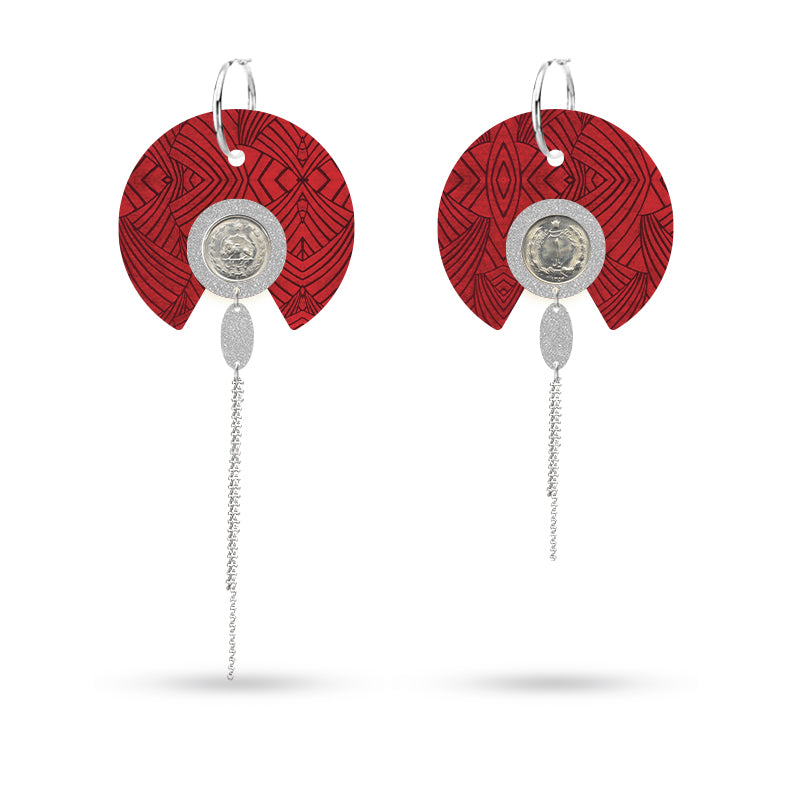 Red Rise Earrings