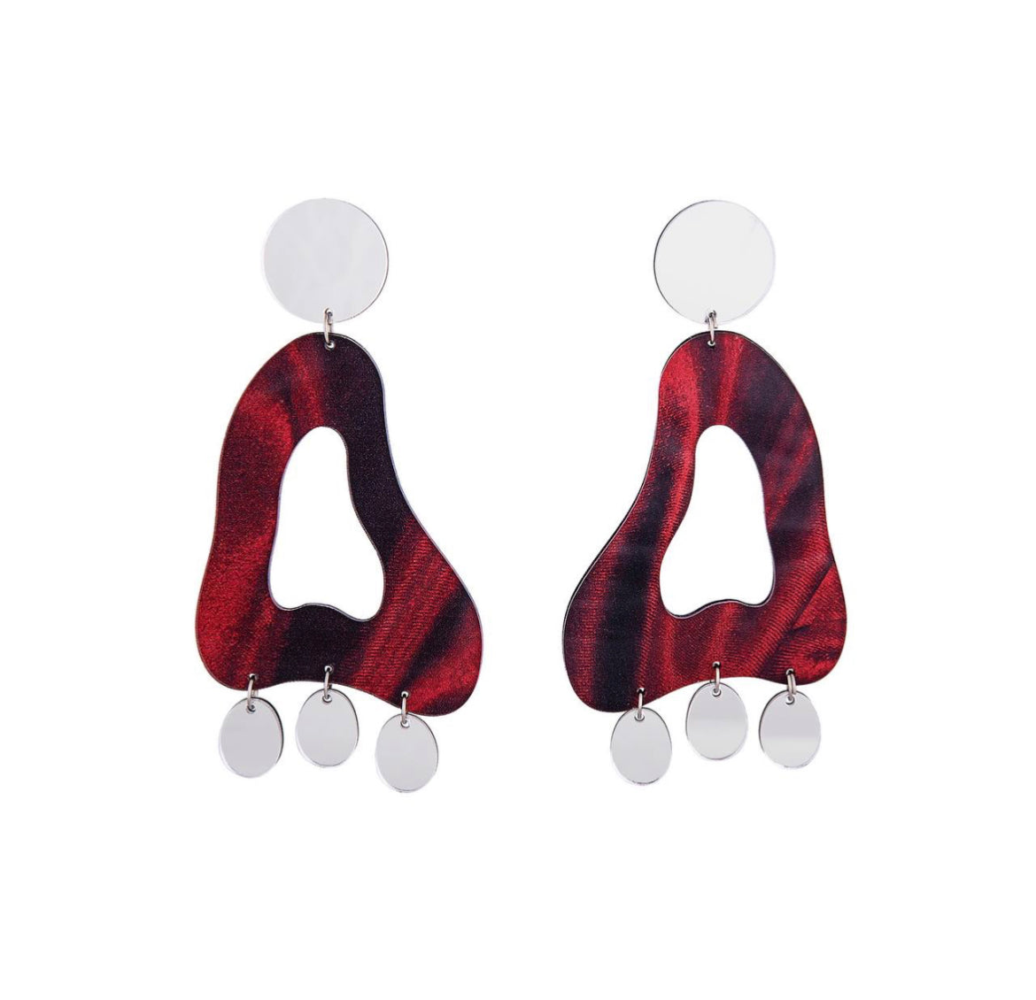 Red Drop Earrings