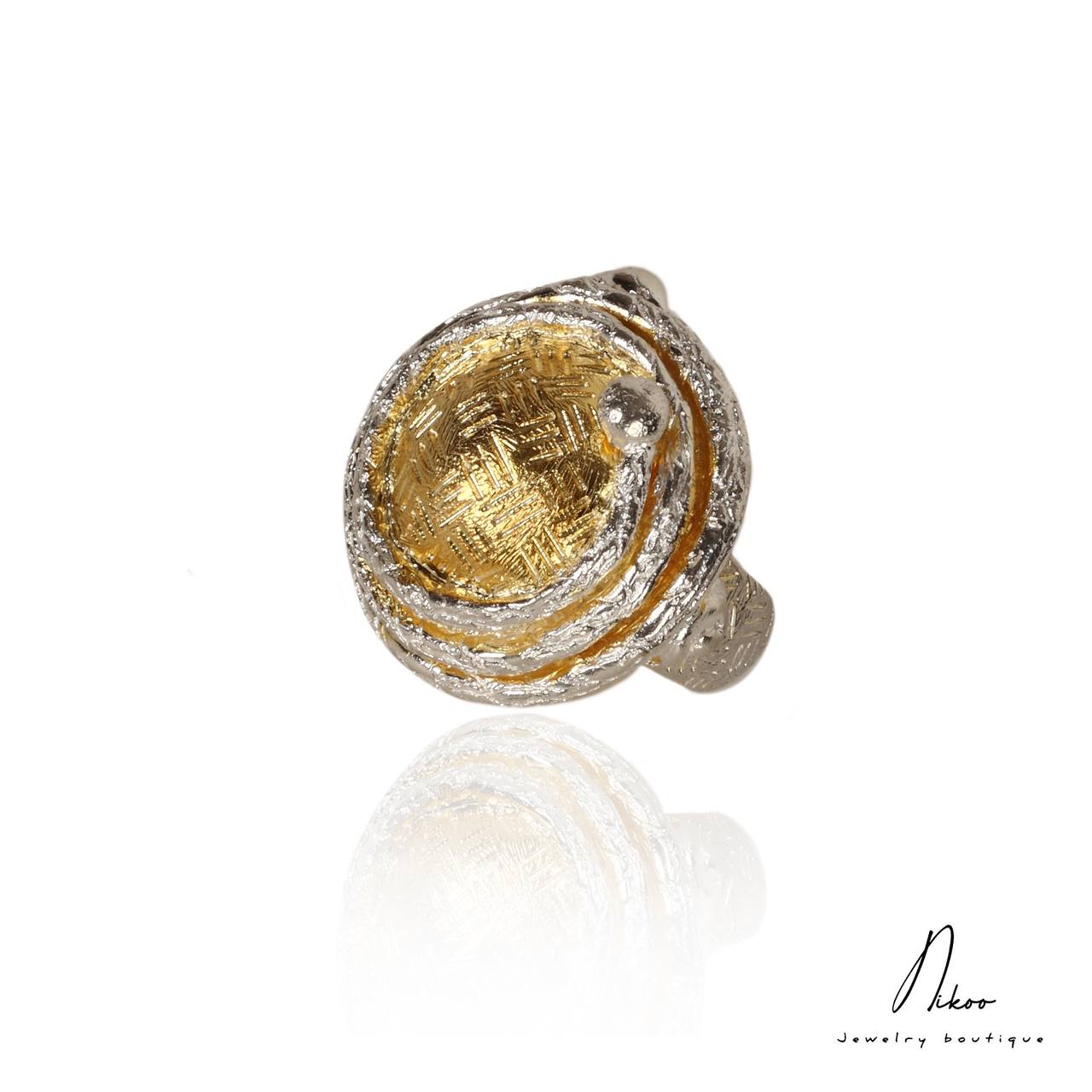 Sterling Silver Gold Plated Handmade Ring with Pearl