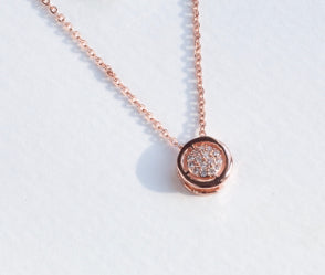 Rose Gold Single Stud Necklace