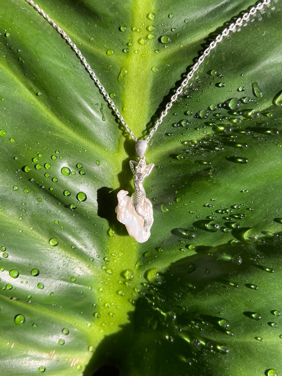 Silver Handmade Necklace with Pearl