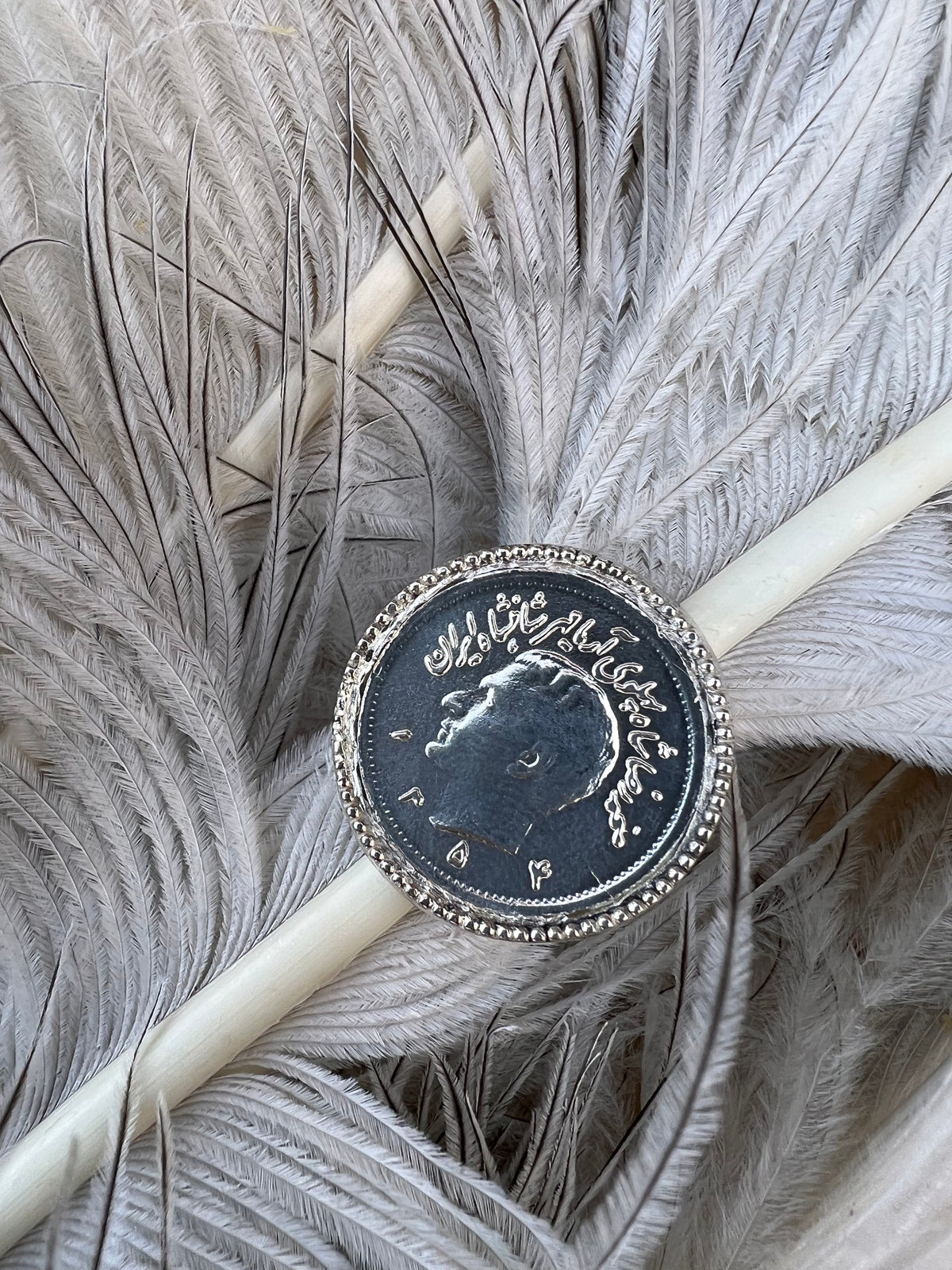 Silver Coin Ring ( Adjustable )